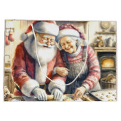 De heer en mevrouw Clause Schattigee Kerstmis Groot Cadeauzakje (Achterkant)