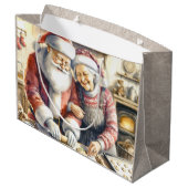 De heer en mevrouw Clause Schattigee Kerstmis Groot Cadeauzakje (Achterkant Gekanteld)