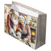 De heer en mevrouw Clause Schattigee Kerstmis Groot Cadeauzakje (Voorkant Gekanteld)