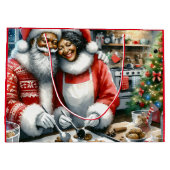 De heer en mevrouw Clause Schattigee Kerstmis Groot Cadeauzakje (Achterkant)