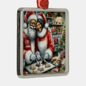 De heer en mevrouw Clause Schattigee Kerstmis Metalen Ornament (Rechts)