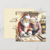 De heer en mevrouw Clause Schattigee Kerstmis Notitiekaartje (Voorkant / Achterkant)