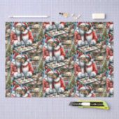 De heer en mevrouw Clause Schattigee Kerstmis Tissuepapier (Craft)