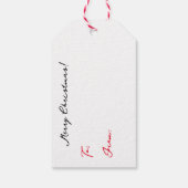 De heer en mevrouw Clause Schattigee Kerstmis van  Cadeaulabel (Achterkant)
