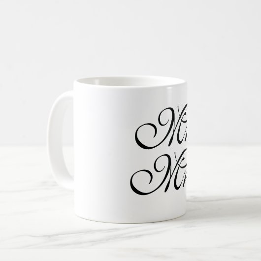 De heer en mevrouw Coffee Mok Wedding Gift (Voorkant links)