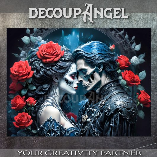 De heer en mevrouw Dracula - Decoupage - Tissuepapier