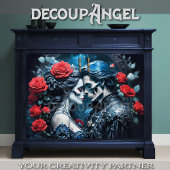 De heer en mevrouw Dracula - Decoupage - Tissuepapier