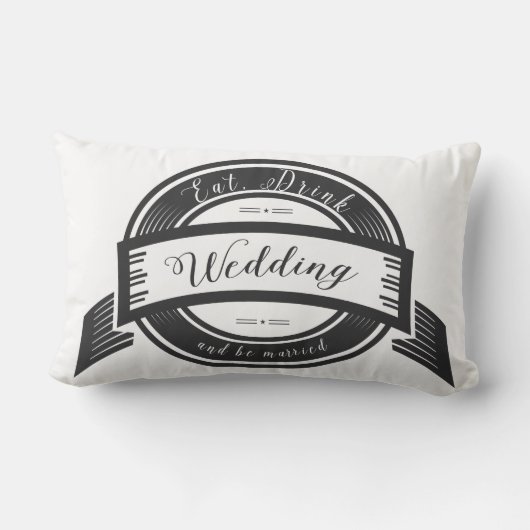 De heer en mevrouw Eat Drink en zijn huwelijk Kussen (Achterkant)