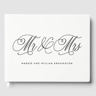 De heer en mevrouw EDITABLE COLOR Wedding Guest Bo Gastenboek