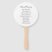 De heer en mevrouw Elegant Calligraphy Wedding Pro Handwaaier (Achterkant)