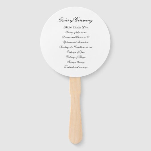 De heer en mevrouw Elegant Calligraphy Wedding Pro Handwaaier (Achterkant)