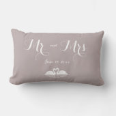De heer en mevrouw Elegant Gray Wedding Kussens Sw (Voorkant)