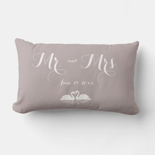 De heer en mevrouw Elegant Gray Wedding Kussens Sw (Voorkant)