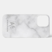 De heer en mevrouw | Elegant Marble Modern Script  iPhone Hoesje (Achterkant horizontaal)