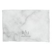 De heer en mevrouw | Elegant Marble Modern Script Kussensloop (Voorkant)