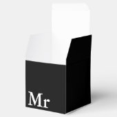 De heer en mevrouw | elegant modern echtpaar bedankdoosjes (Geopend)