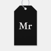 De heer en mevrouw | elegant modern echtpaar cadeaulabel (Voorkant)