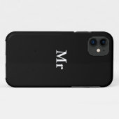 De heer en mevrouw | elegant modern echtpaar Case-Mate iPhone case (Achterkant (horizontaal))