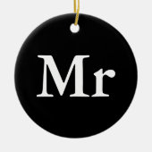 De heer en mevrouw | elegant modern echtpaar keramisch ornament (Voorkant)