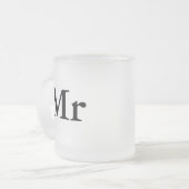 De heer en mevrouw | elegant modern echtpaar matglas koffiemok (Voorkant links)