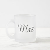 De heer en mevrouw | elegant modern echtpaar matglas koffiemok (Links)