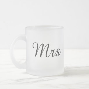 De heer en mevrouw   elegant modern echtpaar matglas koffiemok