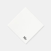 De heer en mevrouw | elegant modern echtpaar servetten (Hoek)