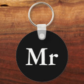 De heer en mevrouw | elegant modern echtpaar sleutelhanger (Voorkant)