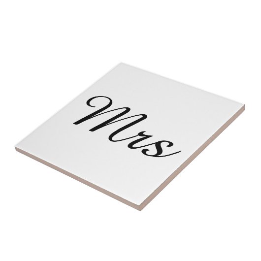 De heer en mevrouw | elegant modern echtpaar tegeltje (Zijkant)