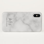 De heer en mevrouw | Elegant White Marble Modern S Case-Mate iPhone Case (Achterkant (horizontaal))