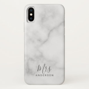 De heer en mevrouw   Elegant White Marble Modern S Case-Mate iPhone Case