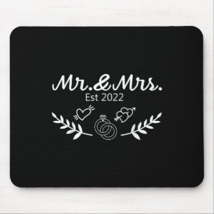 De heer en mevrouw Est 2022 Bride Groom Matching O Muismat