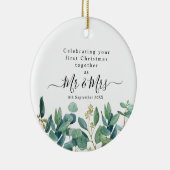 De heer en mevrouw First Kerstmis Keramisch Ornament (Rechts)