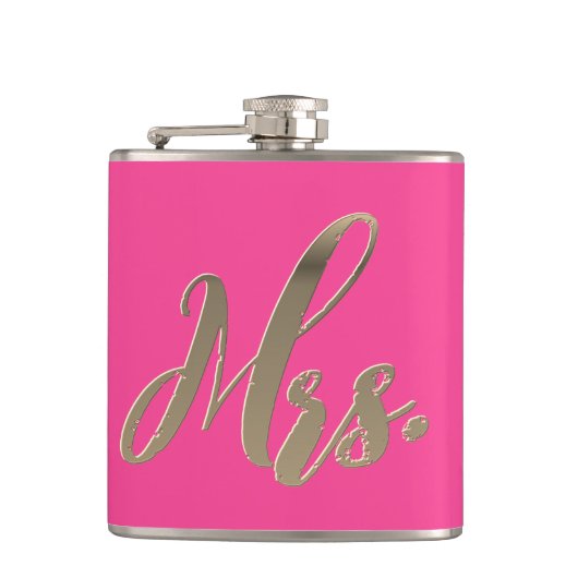 De heer en mevrouw Flask stelden de Heup Wedding F Heupfles (Voorkant)