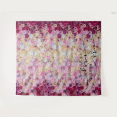 De heer en mevrouw Floral Rozen Wedding Backdrop Wandkleed (Voorkant (horizontaal))