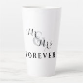 De heer en mevrouw Forever Romantic Latte Mok (Voorkant)