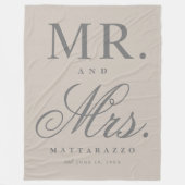 De heer en mevrouw Gepersonaliseerd Fleece Deken (Voorkant)