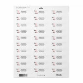 De heer en mevrouw gepersonaliseerde adresetikette etiket (Full Sheet)