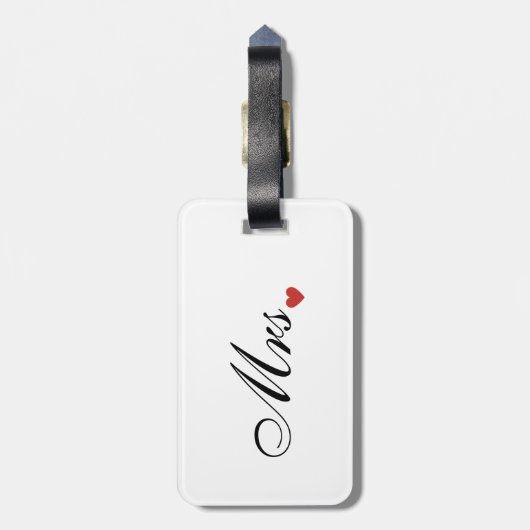 De heer en mevrouw gepersonaliseerde Bagagelabels (Achterkant verticaal)