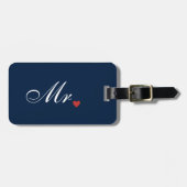 De heer en mevrouw gepersonaliseerde Bagagelabels (Voorkant horizontaal)