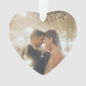 De heer en mevrouw gepersonaliseerde foto ornament (achterkant)