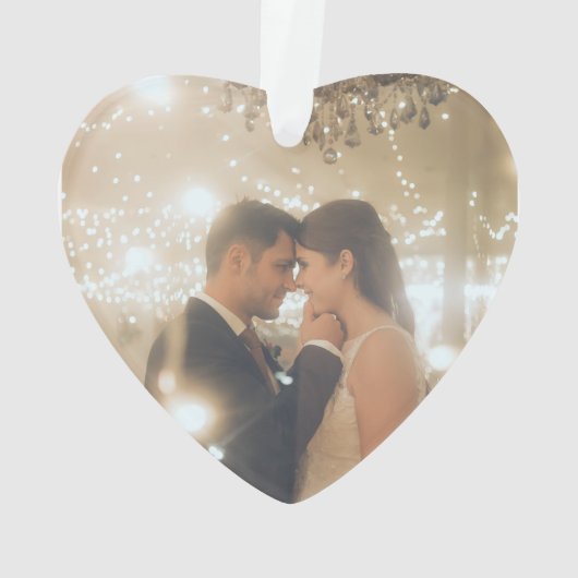 De heer en mevrouw gepersonaliseerde foto ornament (achterkant)