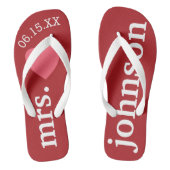 De heer en mevrouw Gepersonaliseerde Honeymoon met Teenslippers (Voetbed)