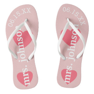 De heer en mevrouw Gepersonaliseerde Honeymoon met Teenslippers