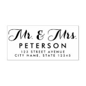 De heer en mevrouw gepersonaliseerde Rubber Stamp Zelfinktende Stempel (Design)