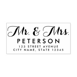 De heer en mevrouw gepersonaliseerde Rubber Stamp Zelfinktende Stempel