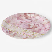 De heer en mevrouw Glitter Softly Summer Pink Hydr Papieren Bordje (Gekanteld)