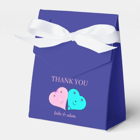 de heer en mevrouw hearts favour box bedankdoosjes (Voorkant Zijde)