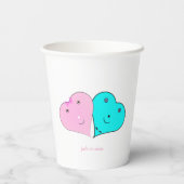 de heer en mevrouw hearts favour box papieren bekers (Achterkant)