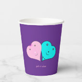 de heer en mevrouw hearts favour box papieren bekers (Achterkant)